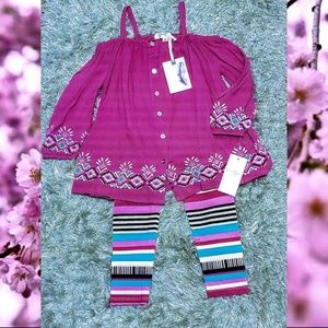 🌷Jessica Simpson Shoulder Off Top & Stripe 2 PC🌷